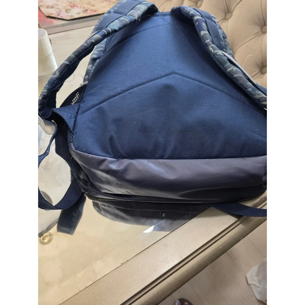 Kids Shark Camo Backpack Navy Blue School Bag with Reflective Safety Strips